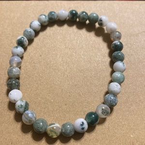 Tree Agate 6mm Crystal Bracelet